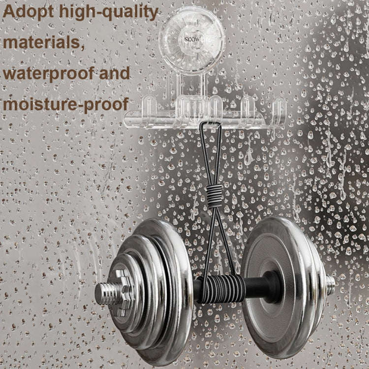 Multifunctional Household Suction Cup Hook Storage Rack Traceless Adhesive Hook(Gray)