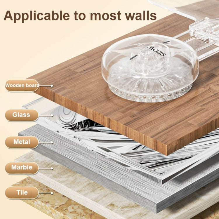 Multifunctional Household Suction Cup Hook Storage Rack Traceless Adhesive Hook(Gray)