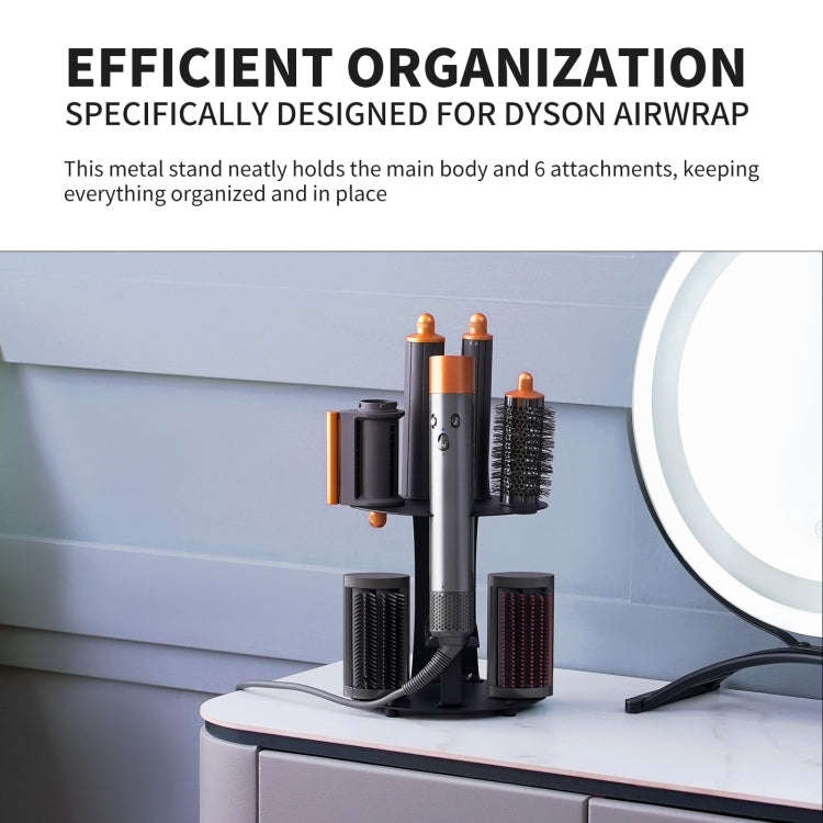 For Dyson Airwrap Curling Iron Desktop Storage Rack Wall-mounted Carbon Steel Bracket