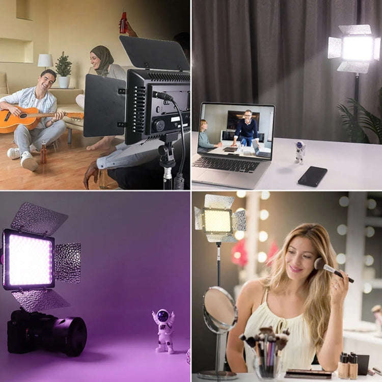 WS-300II Video Fill Light Dual Color Temperature LED Beauty Shooting Light, Spec: Single Lamp+EU ...