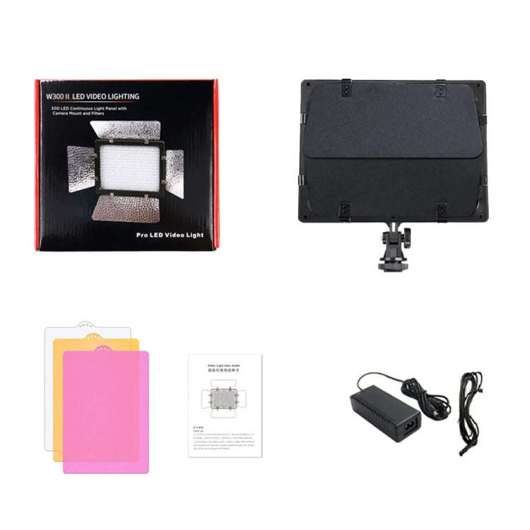 WS-300II Video Fill Light Dual Color Temperature LED Beauty Shooting Light, Spec: Single Lamp+EU ...