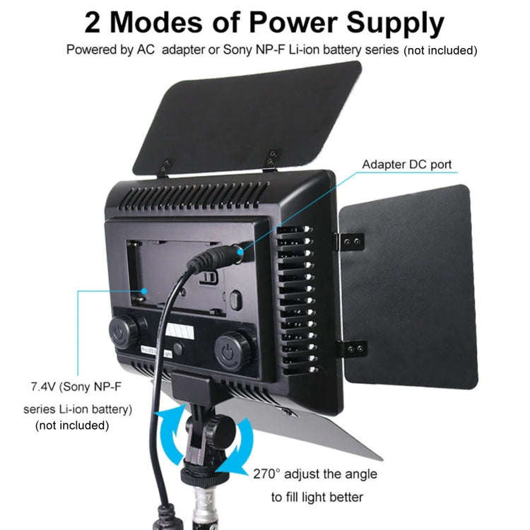 WS-300II Video Fill Light Dual Color Temperature LED Beauty Shooting Light, Spec: Single Lamp+EU ...