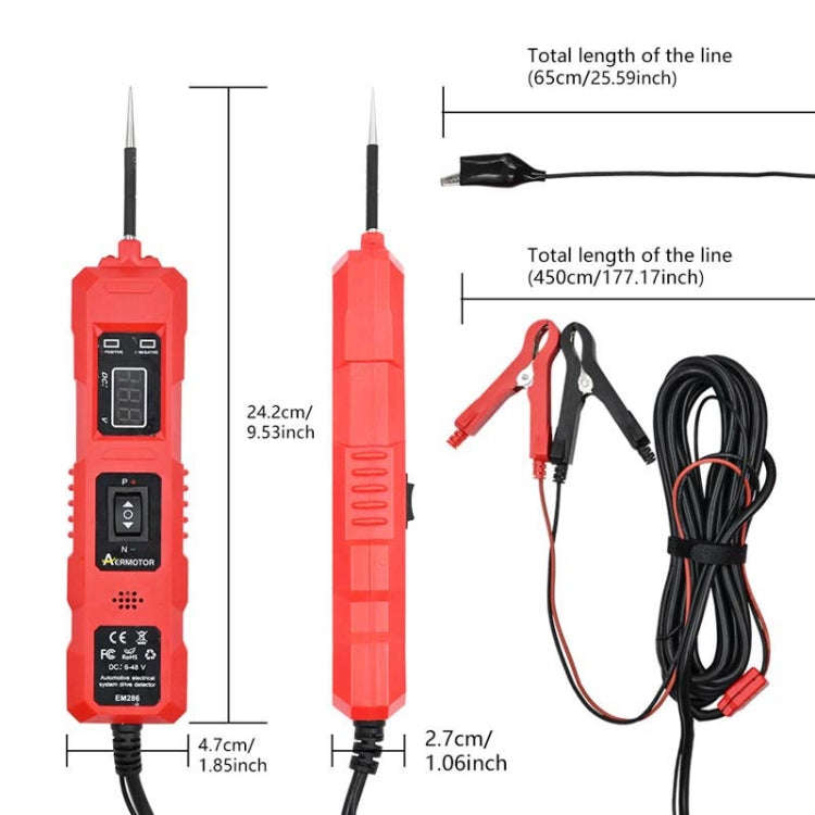EM286 Multifunctional Car Circuit Electrical System Driving Test Pen, Style: Blue 4.5m