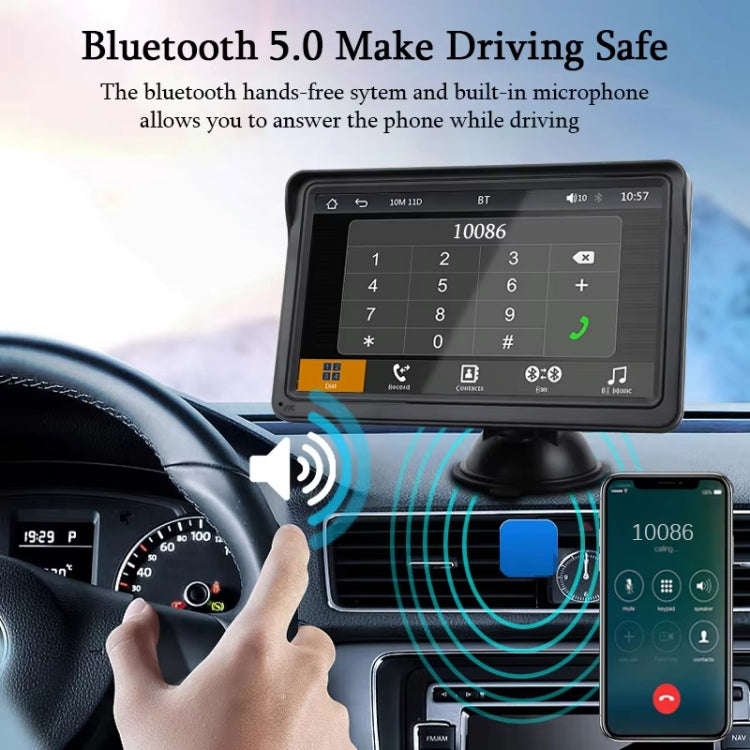 7 Inch Bluetooth 5.0 Portable CarPlay Monitor, Specifications: Display