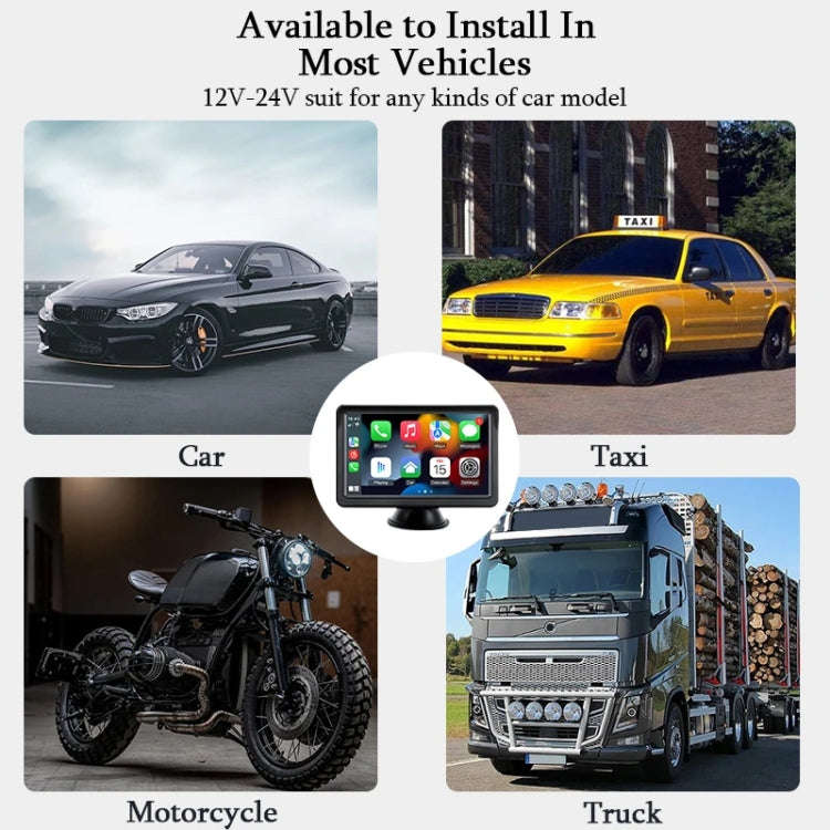 7 Inch Bluetooth 5.0 Portable CarPlay Monitor, Specifications: Display