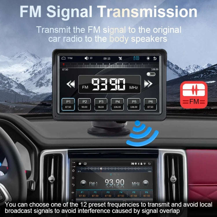7 Inch Bluetooth 5.0 Portable CarPlay Monitor, Specifications: Display