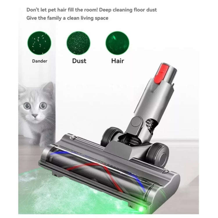 For Dyson V6 Vacuum Cleaner Lightweight Direct Drive Floor Brush Head with Dust Led Lights