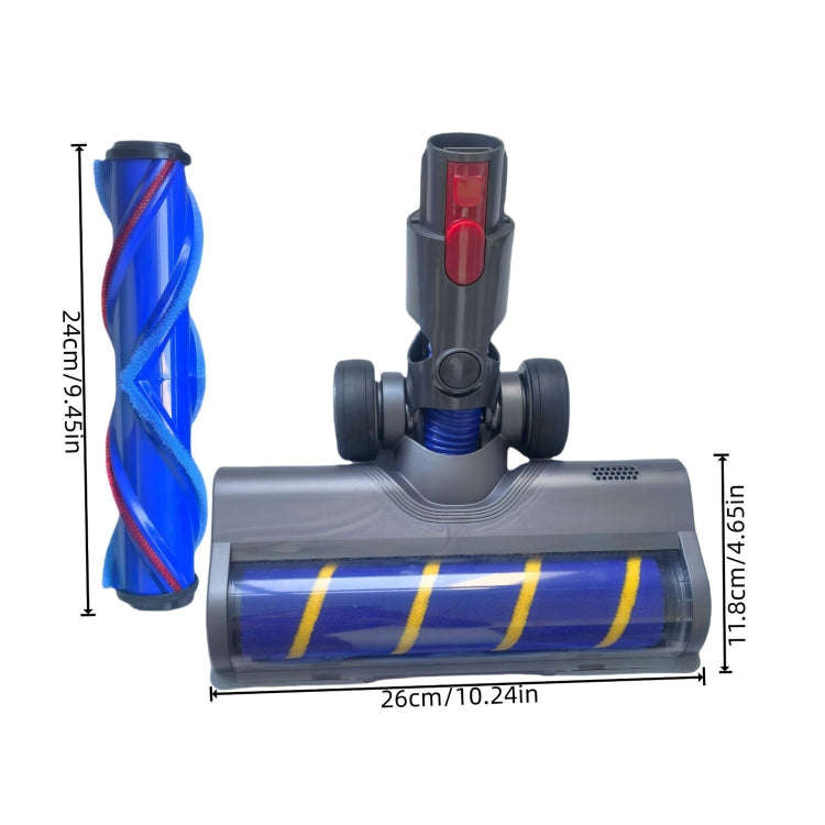For Dyson V6 / V7 / V8 / V10 / V11 / V15 Soft Velvet Floor Brush & Direct Drive Roller Set with L...
