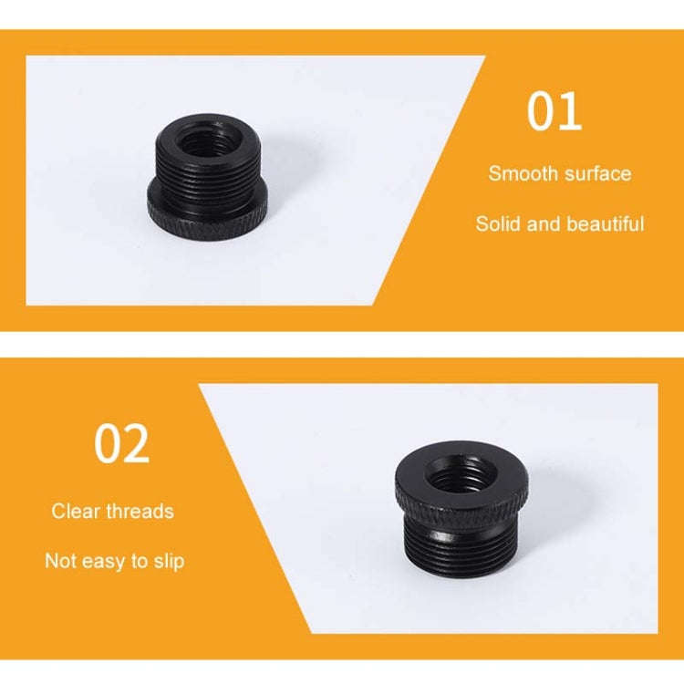 2pcs Metal 3/8 Female To 5/8-27 Male Adapter Screws Microphone Stands Conversion Photo Accessorie...