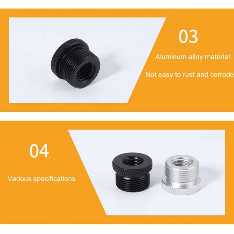 2pcs Metal 3/8 Female To 5/8-27 Male Adapter Screws Microphone Stands Conversion Photo Accessorie...