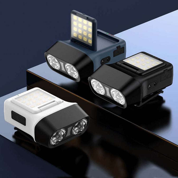 Head-Mounted LED Outdoor Sensor Long Range Fishing Work Headlamp, Style: Black Standard