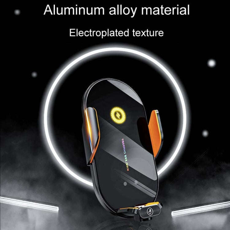 C3 Car Infrared Sensor Auto Opening And Closing Wireless Charging Cell Phone Holder(Black)