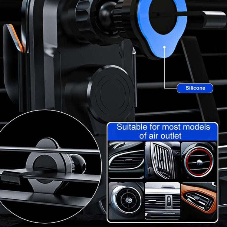 C3 Car Infrared Sensor Auto Opening And Closing Wireless Charging Cell Phone Holder(Black)