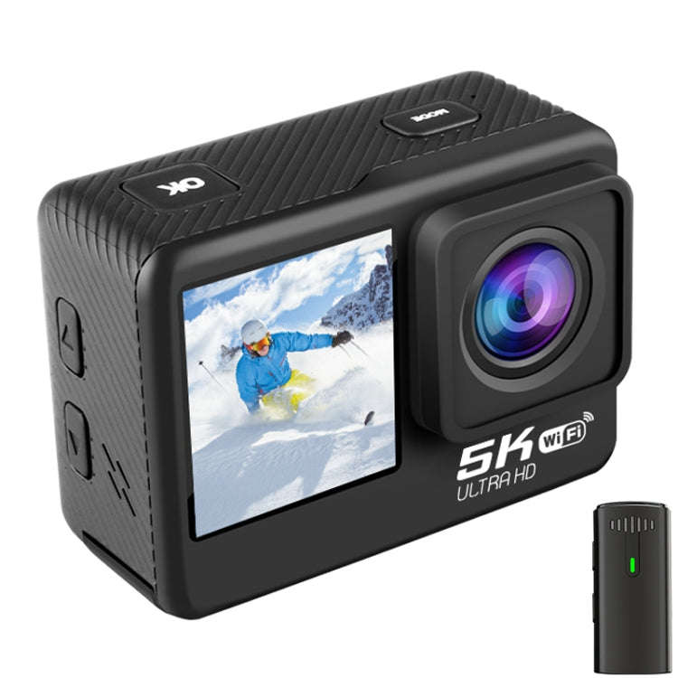 5K/30FPS WIFI HD Anti-Shake Remote Touch Dual-Screen IP68 Waterproof Sports Camera(Microphone Ver...