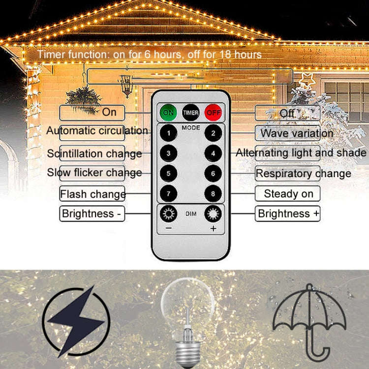 LED Llight String Outdoor Waterproof Christmas Holiday Garden Decoration, Length: 30m 300 Light(W...