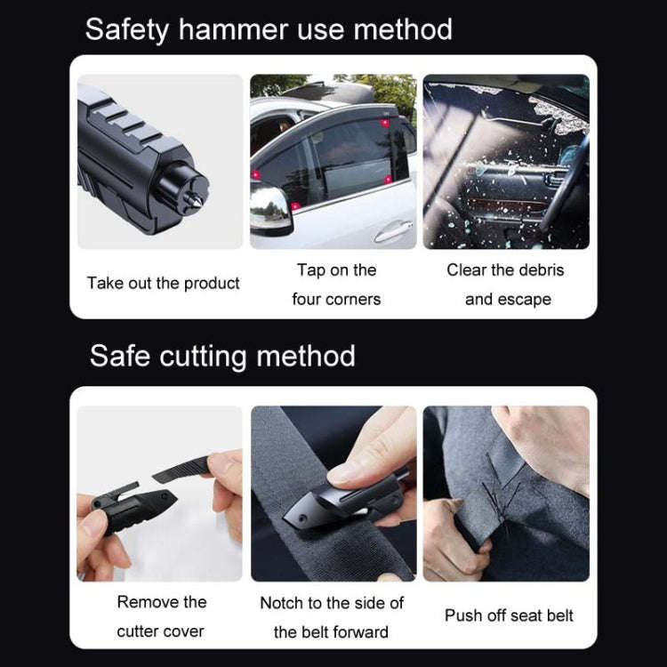 9721 Car Multifunctional Emergency Escape Window Breaking Safety Hammer
