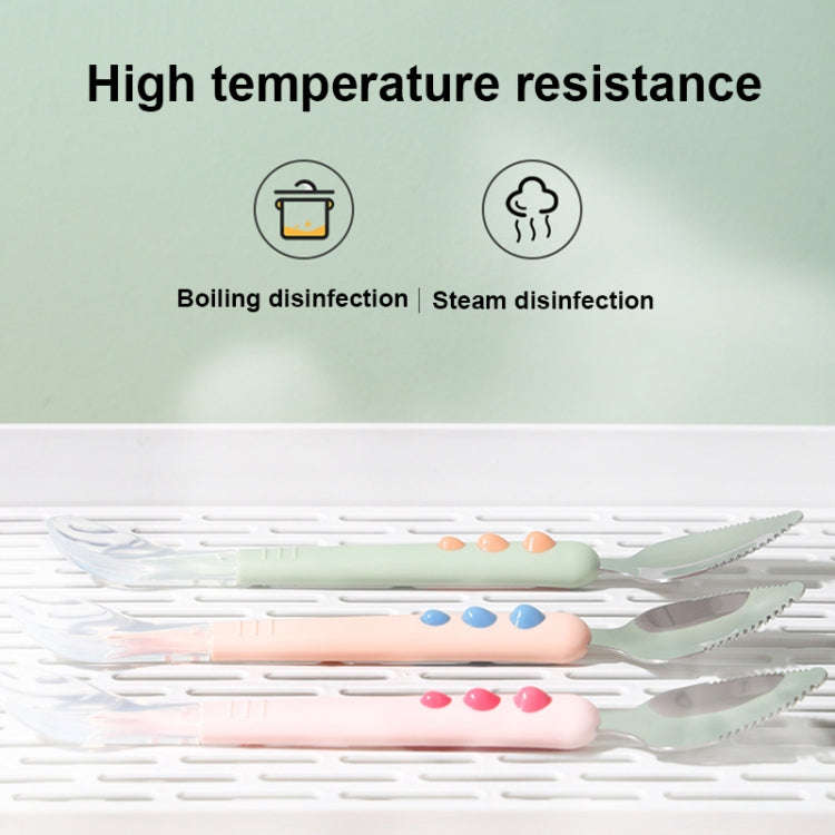 Multi-function Double-head Baby Food Spoon Baby Tableware Fruit Scraper Spoon(Pink)