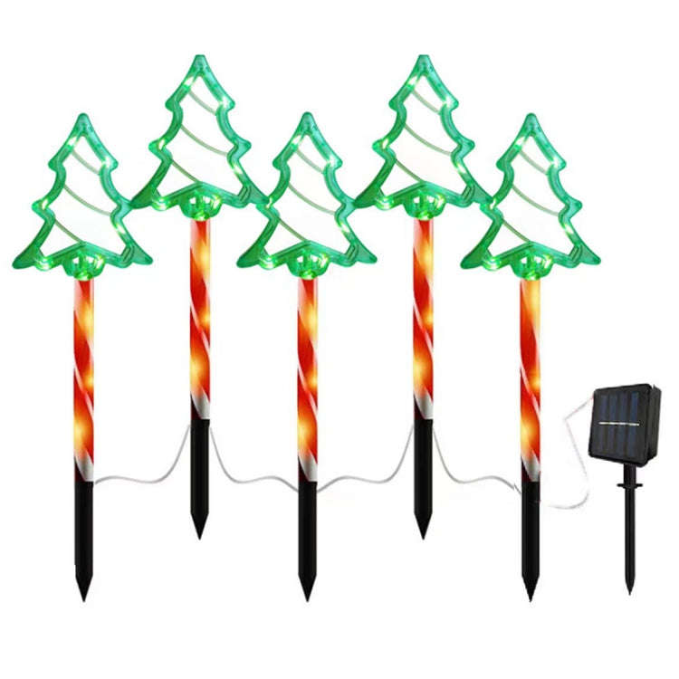 Outdoor LED Ground Plug Solar Christmas Road Sign, Style: Christmas Tree