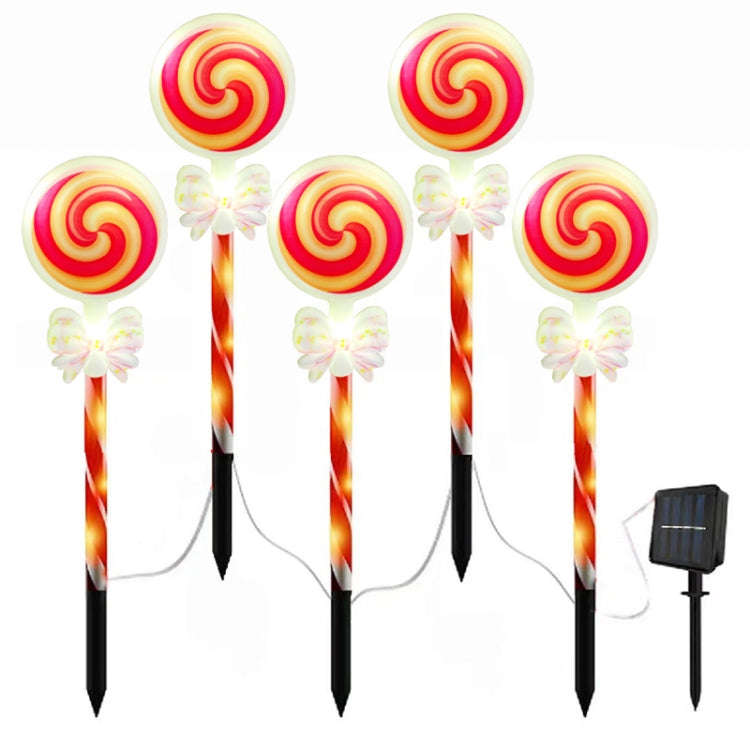 Outdoor LED Ground Plug Solar Christmas Road Sign, Style: Lollipop