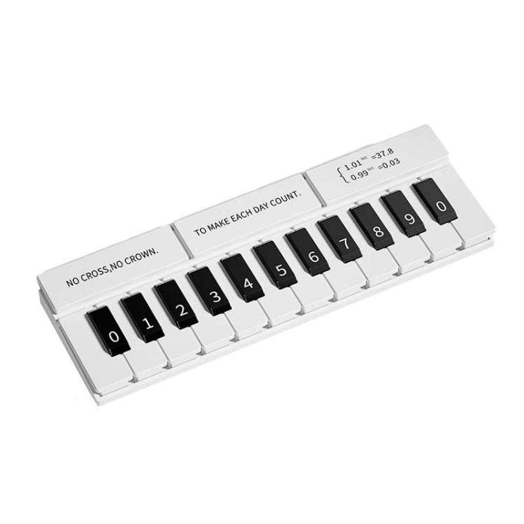 Piano Keys Temporary Parking Plate Car Hidden Parking Number Board(White 9968)