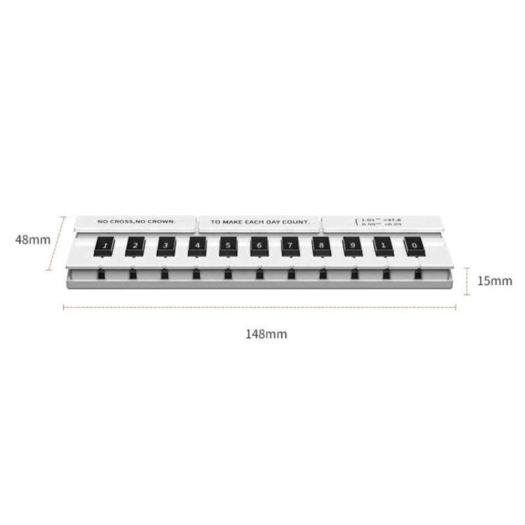 Piano Keys Temporary Parking Plate Car Hidden Parking Number Board(White 9968)