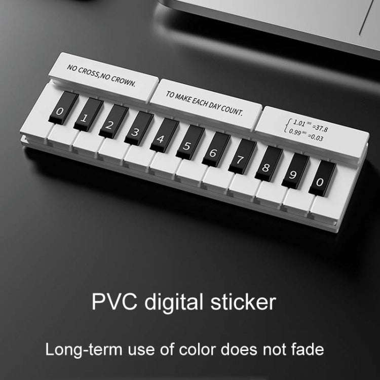 Piano Keys Temporary Parking Plate Car Hidden Parking Number Board(White 9968)