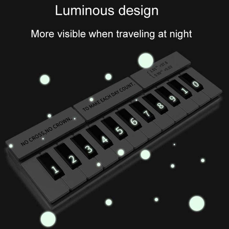 Piano Keys Temporary Parking Plate Car Hidden Parking Number Board(White 9968)