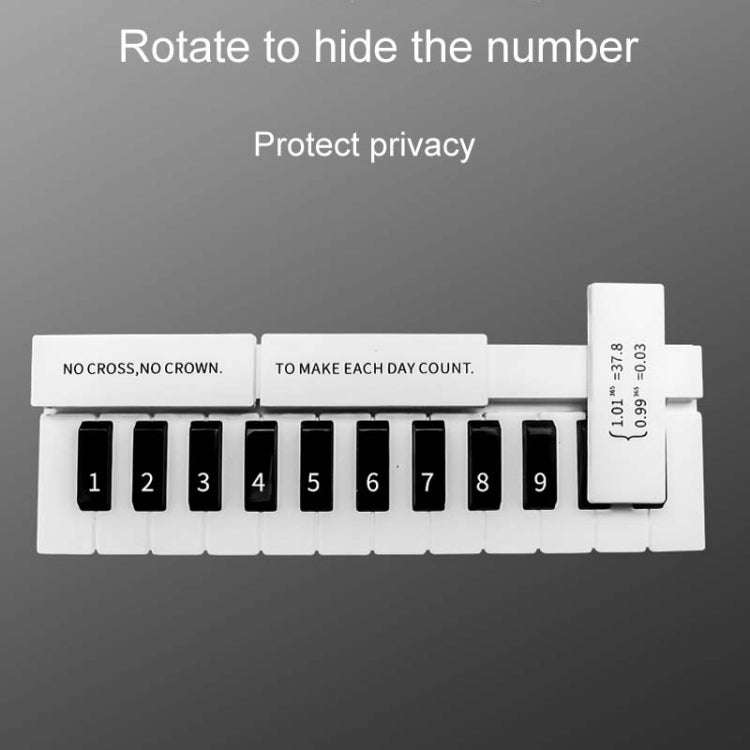 Piano Keys Temporary Parking Plate Car Hidden Parking Number Board(White 9968)