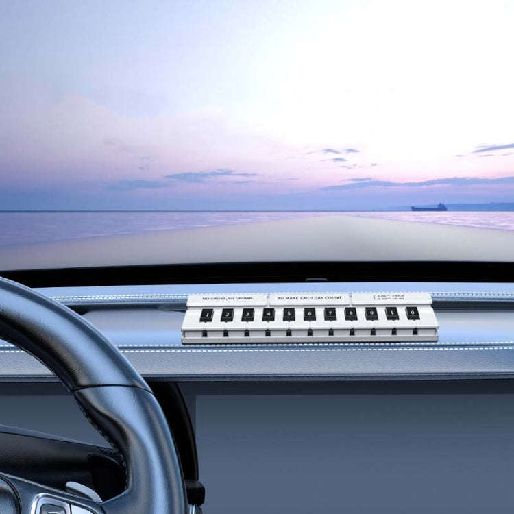 Piano Keys Temporary Parking Plate Car Hidden Parking Number Board(White 9968)