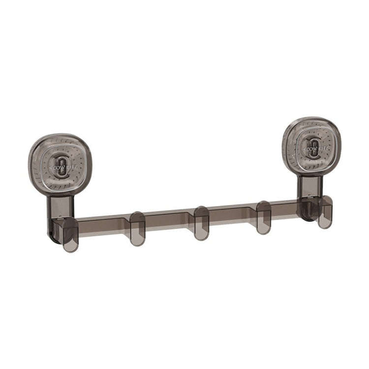 Multifunctional Suction Cup Hook Punch-free Traceless Adhesive Hook Storage Rack, Color: Gray