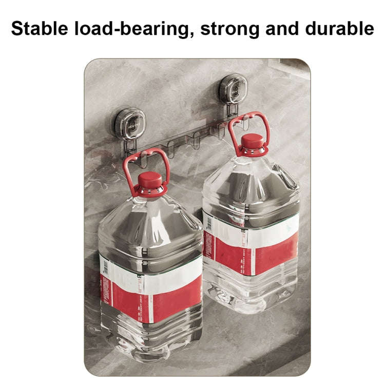 Multifunctional Suction Cup Hook Punch-free Traceless Adhesive Hook Storage Rack, Color: Transparent