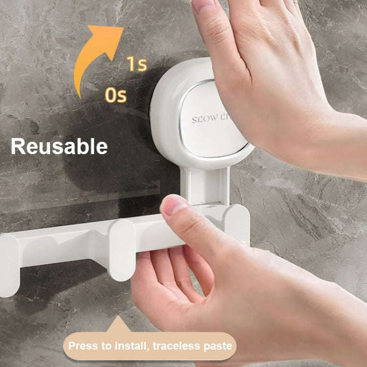 Multifunctional Suction Cup Hook Punch-free Traceless Adhesive Hook Storage Rack, Color: Transparent