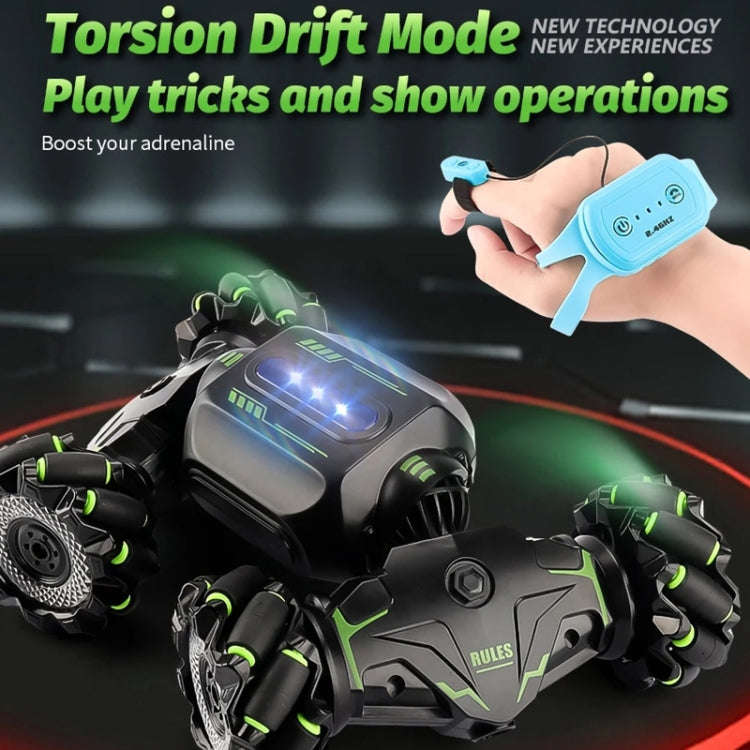 Children RC Car Toy Lights Electric Gesture Sensor Remote Control Twisting Stunt Car, Color: Oran...