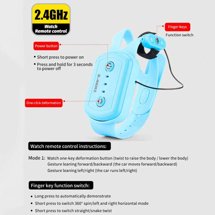 Children RC Car Toy Lights Electric Gesture Sensor Remote Control Twisting Stunt Car, Color: Oran...
