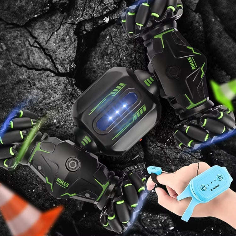 Children RC Car Toy Lights Electric Gesture Sensor Remote Control Twisting Stunt Car, Color: Oran...