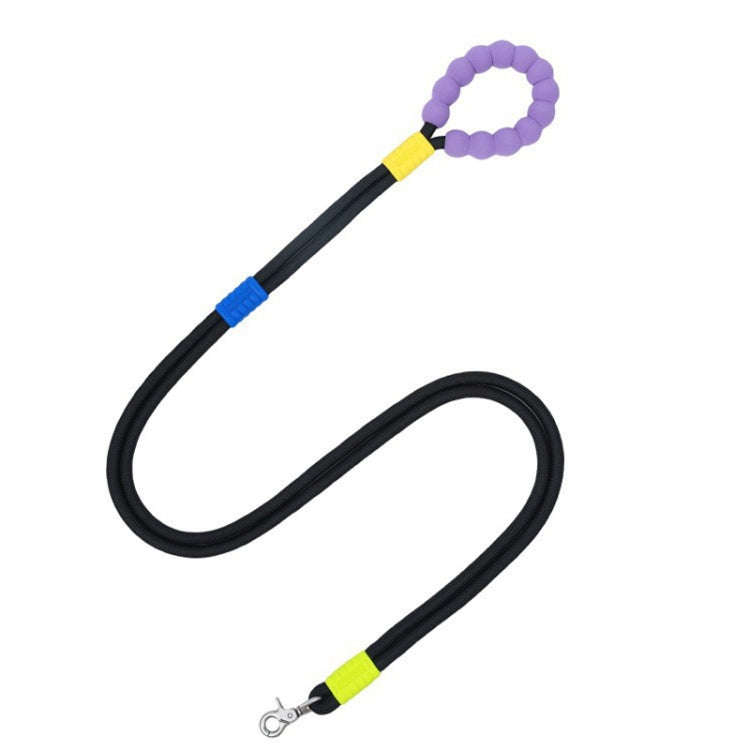 Explosion-Proof  Two-Stage Dog Leash With Foam Handle For Medium And Large Dogs(Black Currant)