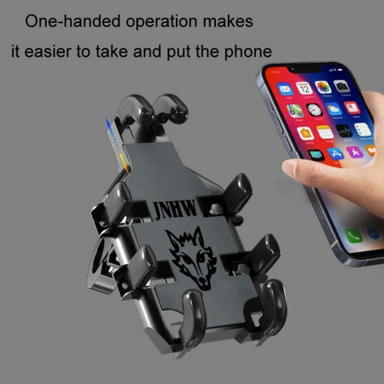JNHW Motorcycle Bicycle Eight Claw Mobile Phone Navigation Shockproof Bracket, Style: For Handlebar