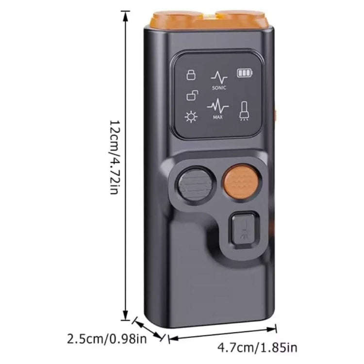 Ultrasonic Dual Head Dog Repeller Bark Stopper With High Power LED Flash Light