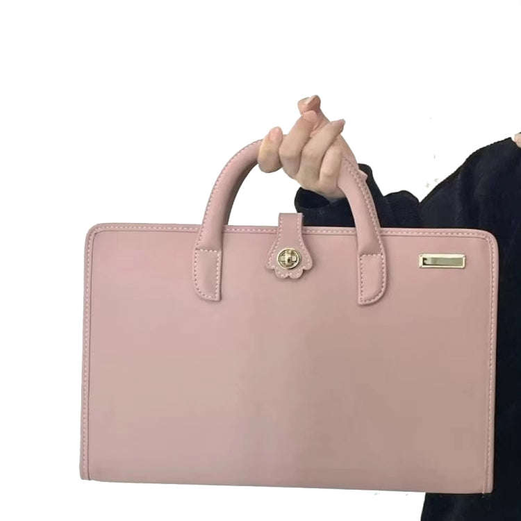 15.6 / 16 Inch Pink Girl Style PU Laptop Bag Protective Case with Handle