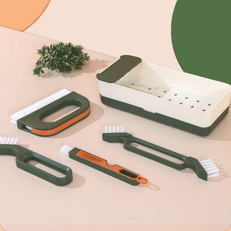 4-in-1 Multifunctional Gap Brush Set Household Stove Window Groove Cleaning Brush(Green)