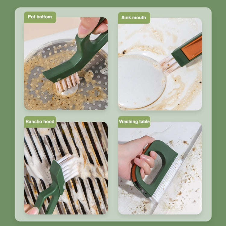 4-in-1 Multifunctional Gap Brush Set Household Stove Window Groove Cleaning Brush(Green)