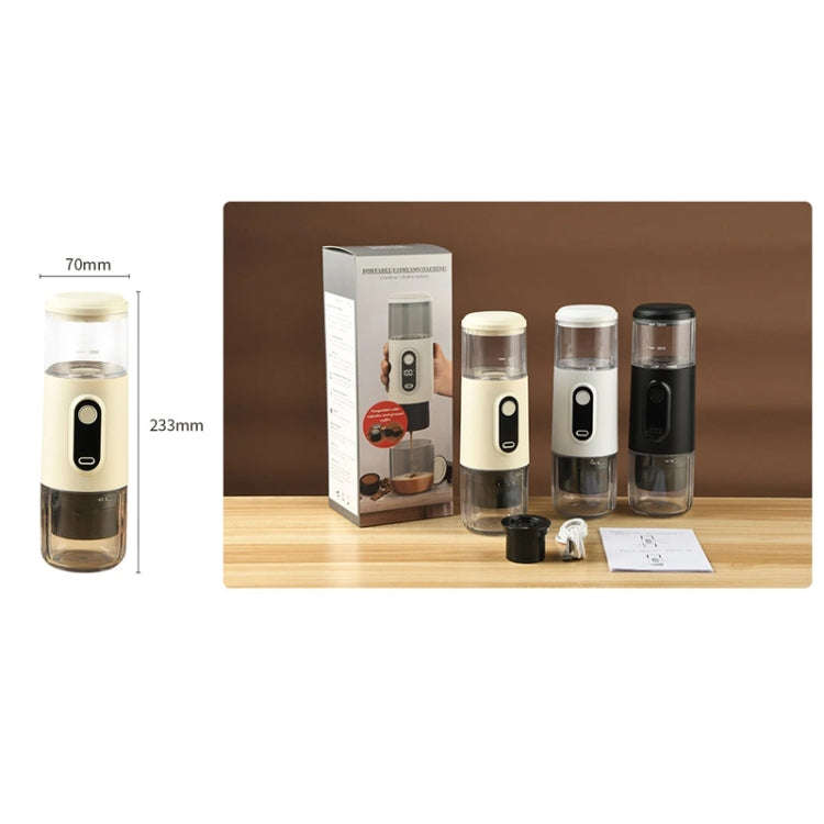 Wireless Portable Coffee Machine Compatible With Ground Coffee & NS Capsule(Black)