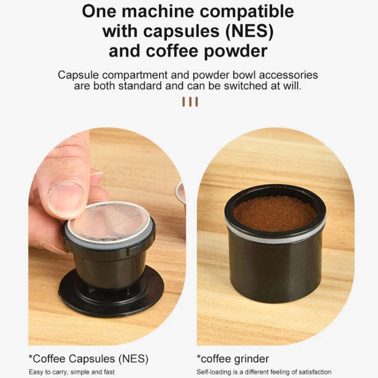 Wireless Portable Coffee Machine Compatible With Ground Coffee & NS Capsule(Black)