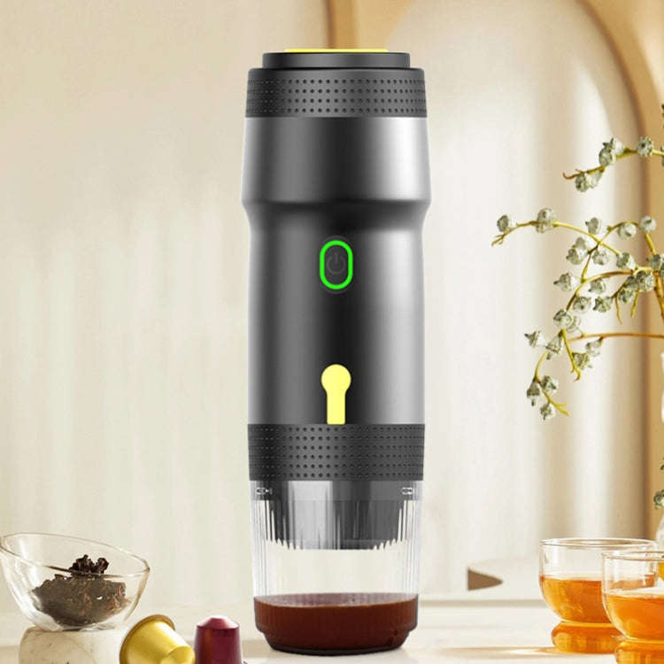 12V 3 In 1 Car Self-heating Coffee Machine Compatible With Large / Small Capsules and Ground Coff...
