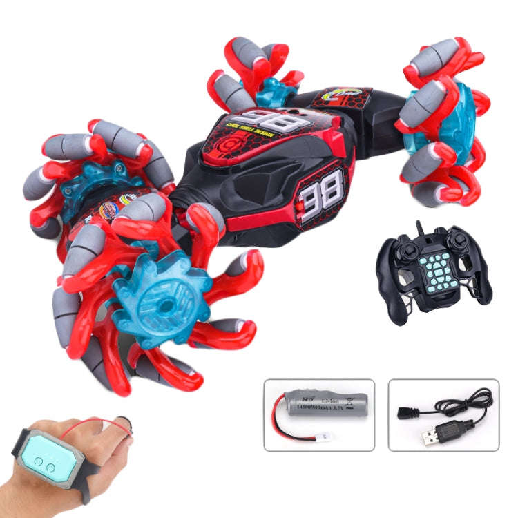 2.4G Gesture Sensor Twist Stunt RC Car Drift 4WD Climbing Transformation Toy Car With Music Led L...