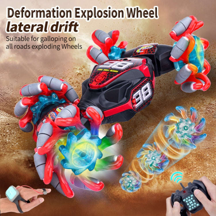 2.4G Gesture Sensor Twist Stunt RC Car Drift 4WD Climbing Transformation Toy Car With Music Led L...