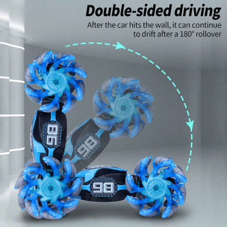 2.4G Gesture Sensor Twist Stunt RC Car Drift 4WD Climbing Transformation Toy Car With Music Led L...