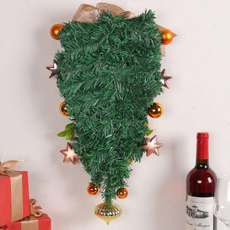 Christmas Wreath Rattan Door Pendant Decoration, Style: V3-29 Yellow Ball 52cm