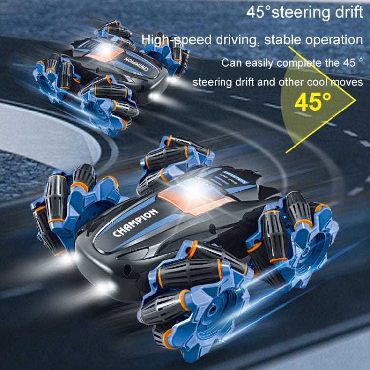 2.4G Stunt RC Car Drift Car Double-sided Racing Tumble Buggy Toy, Style: Single RC Green Light Wheel