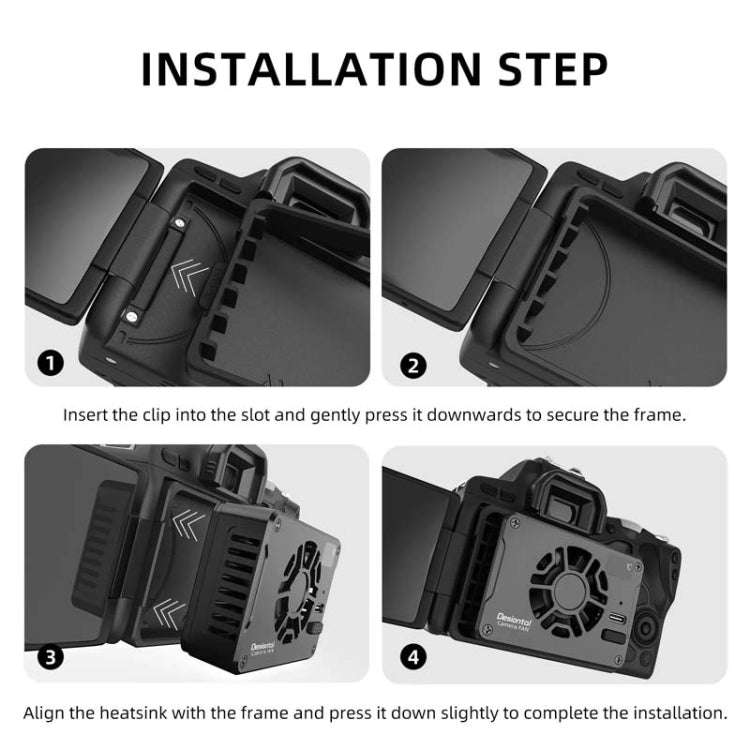 For Canon / Sony / FUJIFILM Desiontal F01 Portable Metal Case Semiconductor Camera Cooler SLR Coo...